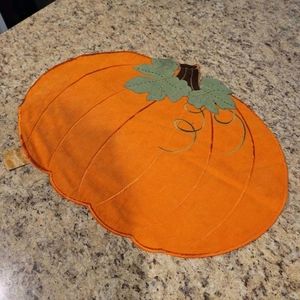 Four pumpkin placemats